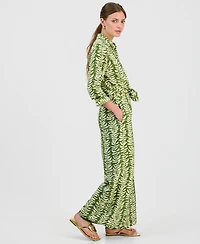 I.n.c. International Concepts Petite Printed High-Rise Wide-Leg Pants, Macy's Exclusive