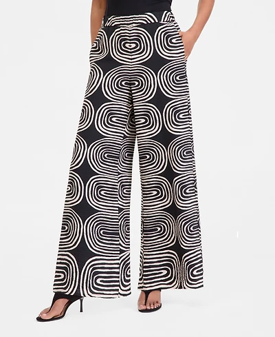 I.n.c. International Concepts Women's Printed Wide-Leg Pants, Macy's Exclusive