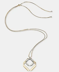 Karl Lagerfeld Paris Puffy Geometric 36" Adjustable Pendant Necklace