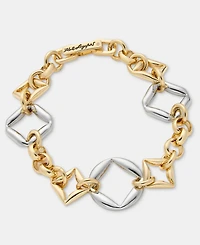 Karl Lagerfeld Paris Puffy Geometric Link Flex Bracelet
