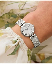 Guess Women's Silver-Tone Stainless Steel Watch, 24mm