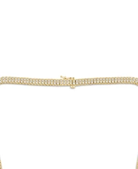 Macy's Men's Lab Grown Diamond (10 ct. t.w.) Necklace in Gold Vermeil Over Sterling Silver