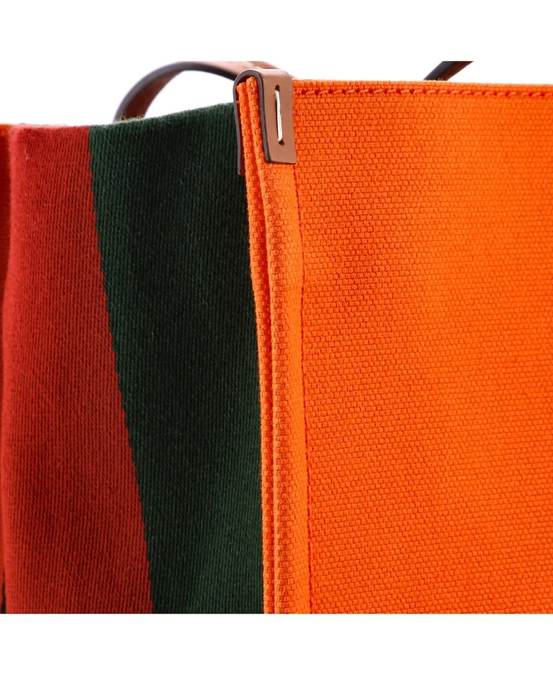 Pre-Owned Gucci Large Interlocking G Web Tote Canvas