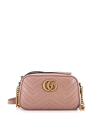Pre-Owned Gucci Small Gg Marmont Shoulder Bag Matelasse Leather