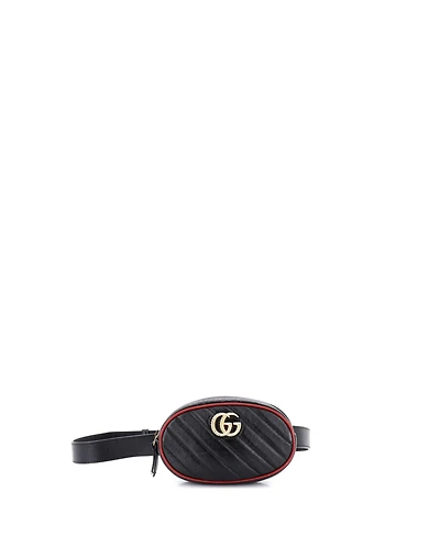 Pre-Owned Gucci Gg Marmont Belt Bag Diagonal Quilted Leather