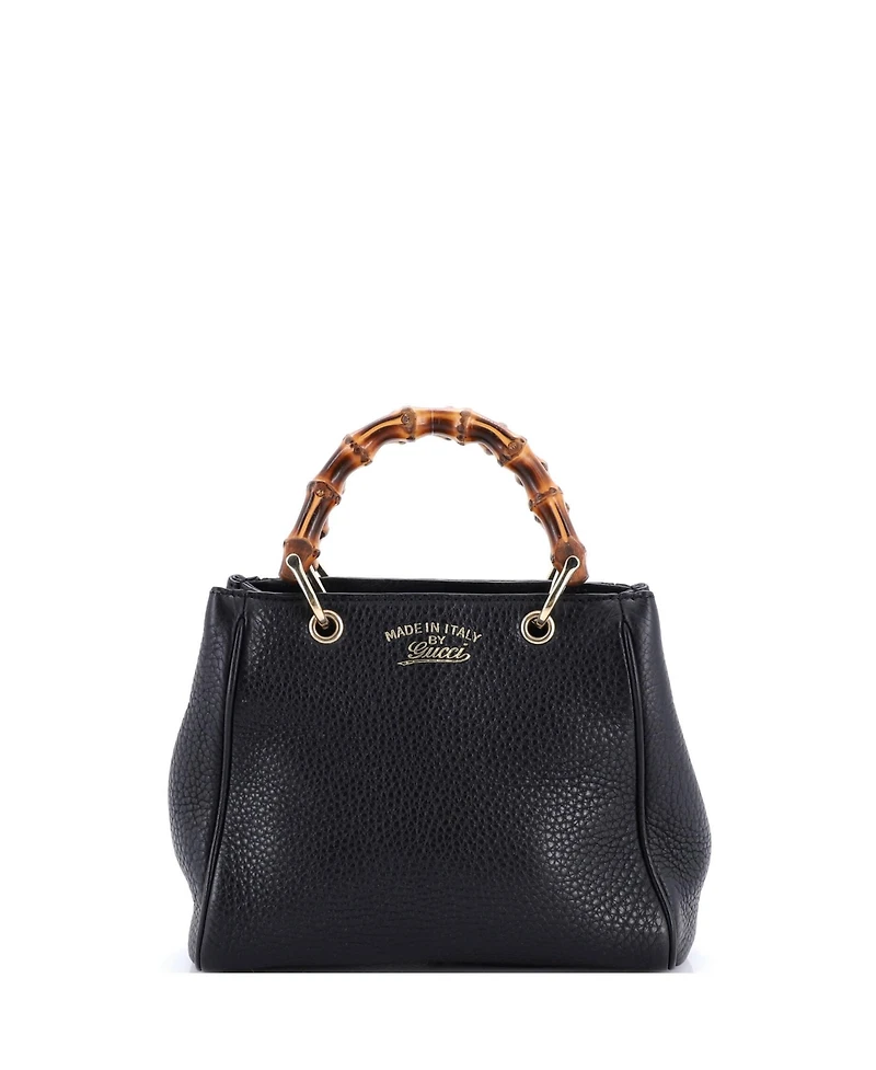 Pre-Owned Gucci Mini Bamboo Shopper Tote Leather