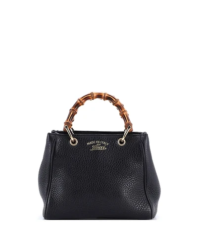 Pre-Owned Gucci Mini Bamboo Shopper Tote Leather