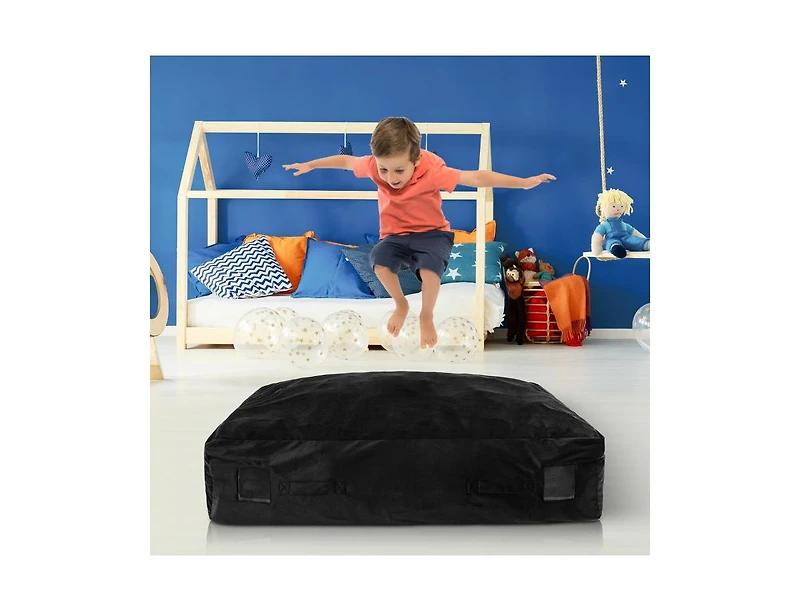 Hongge 47 x 35.5 Inch Crash Pad Sensory Mat with Foam Blocks and Washable Cover