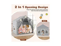 Hongge 3-4 Kids Large Play Tent House with 2 Opening Doors and Star Lights