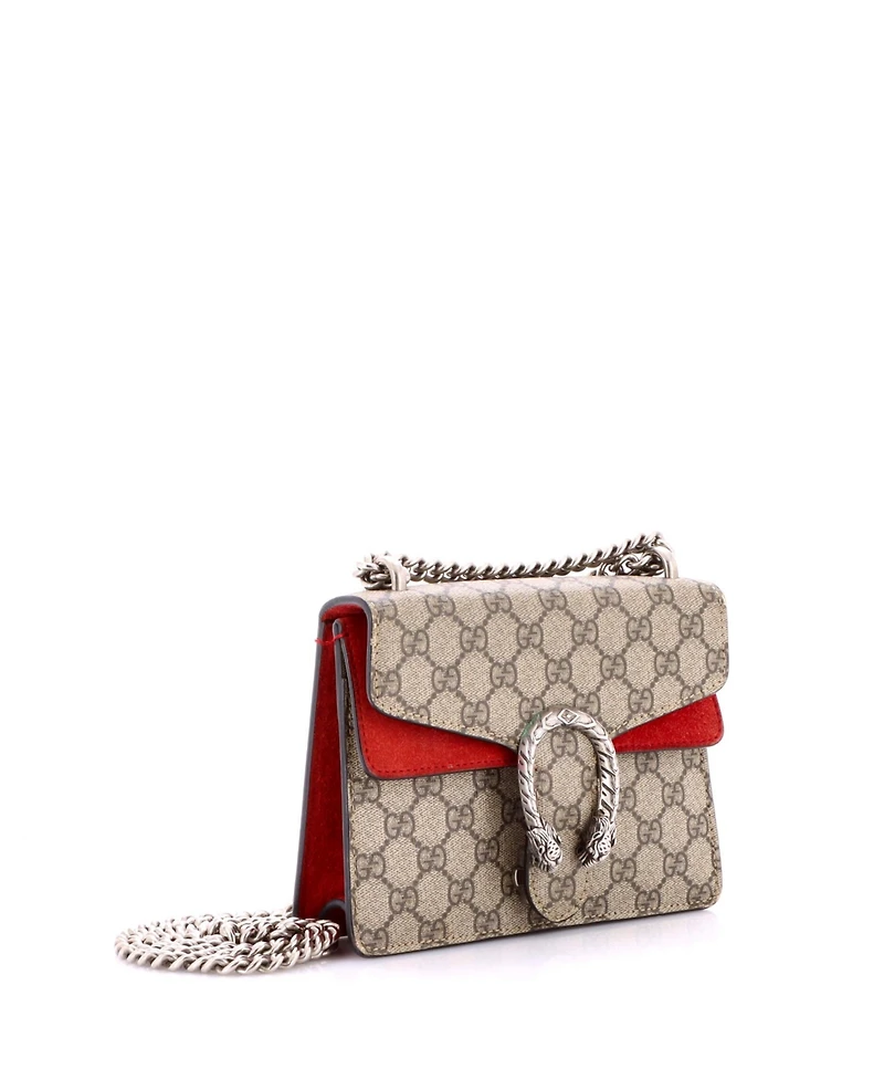 Pre-Owned Gucci Mini Dionysus Bag Gg Coated Canvas