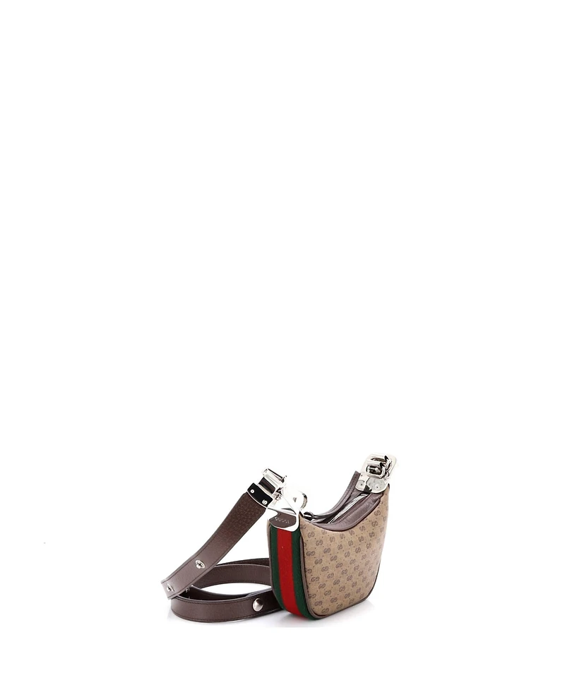 Pre-Owned Gucci Mini Attache Shoulder Bag Micro Gg Coated Canvas