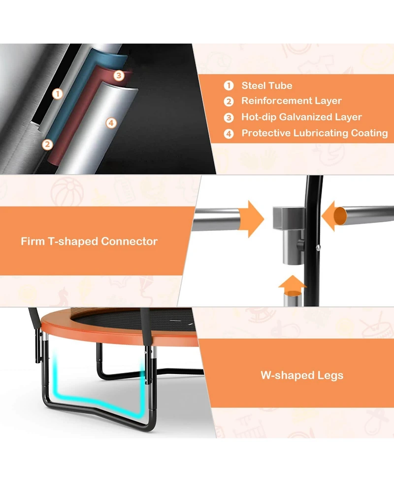 Hongge 12FT Astm Approved Recreational Trampoline with Ladder
