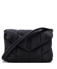 Pre-Owned Saint Laurent Loulou Puffer Messenger Bag Quilted Econyl