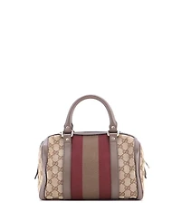 Pre-Owned Gucci Small Vintage Web Boston Bag Gg Canvas