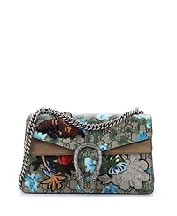 Pre-Owned Gucci Small Dionysus Bag Embroidered Printed Gg Coated Canvas
