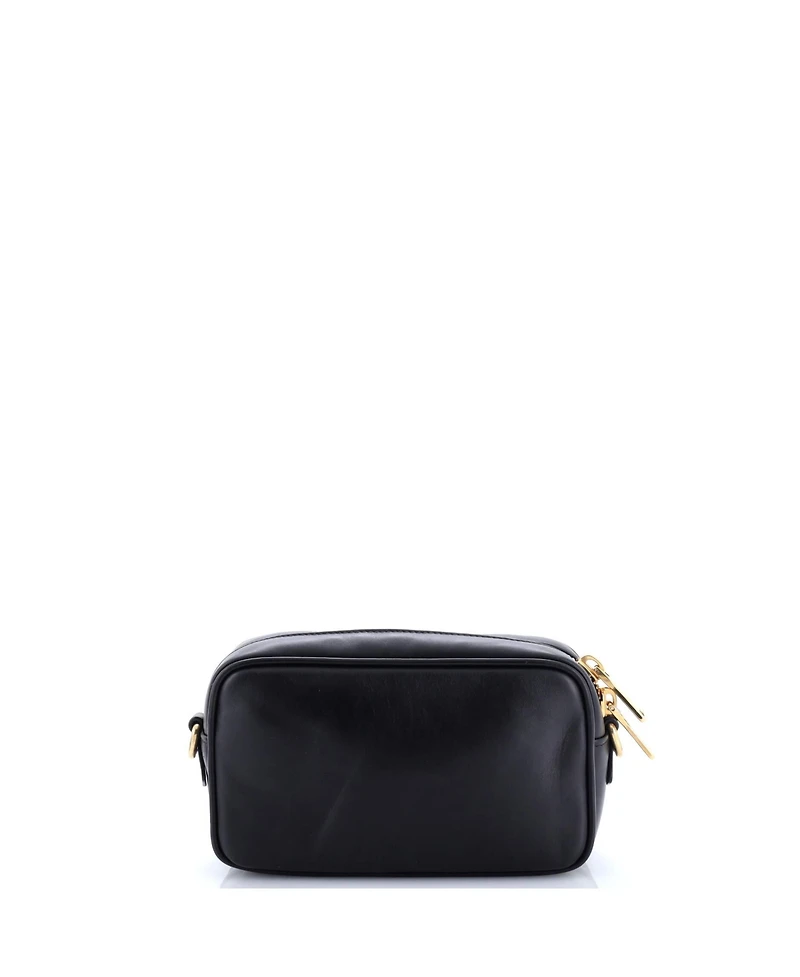 Pre-Owned Miu Miu Logo Embossed Camera Bag Leather