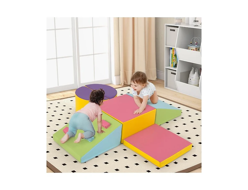 Hongge 6 Piece Foam Climbing Blocks with Hook and Loop Fasteners