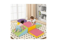 Hongge 6 Piece Foam Climbing Blocks with Hook and Loop Fasteners