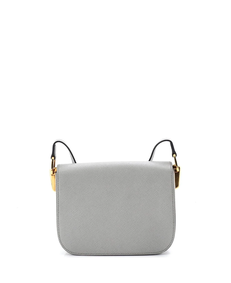 Pre-Owned Prada Small Embleme Flap Bag Saffiano Leather