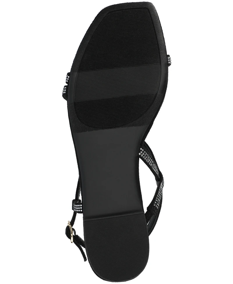 Journee Collection Women's Francis Strappy Glitter Flat Sandals