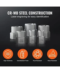 Xdovet Bolt Extractor Set, 29-Piece Bolt And Nut Remover Set, 6mm To 10mm, , Cr-mo Steel Extraction Socket Set With Storage Case