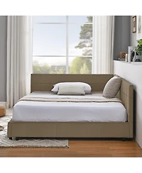 flynama Full Size Velvet Tufted Daybed Backrest