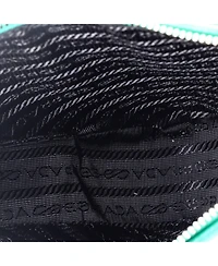 Pre-Owned Prada Small Triangle Logo Zip Crossbody Bag Embossed Grace Lux