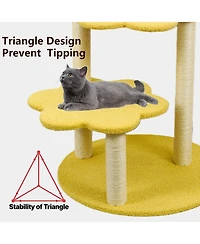 Aostirmotor Multi-Level Cat Tree with Removable Perch & Scratching Posts – Includes Hanging Toy