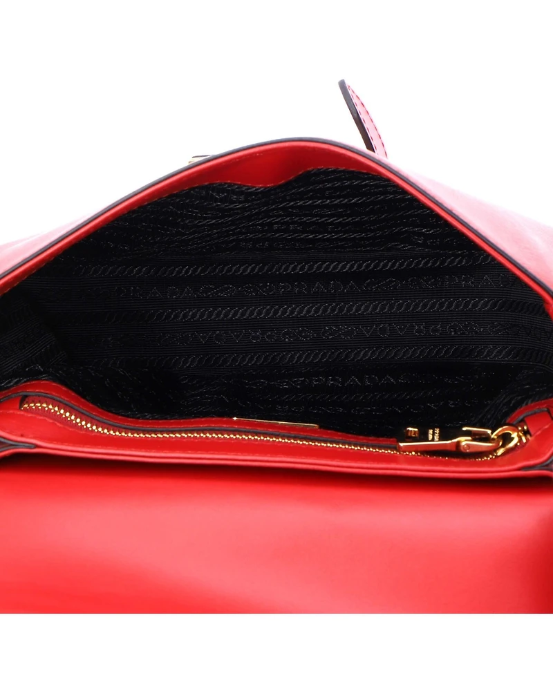 Pre-Owned Prada Small Embleme Flap Bag Saffiano Leather