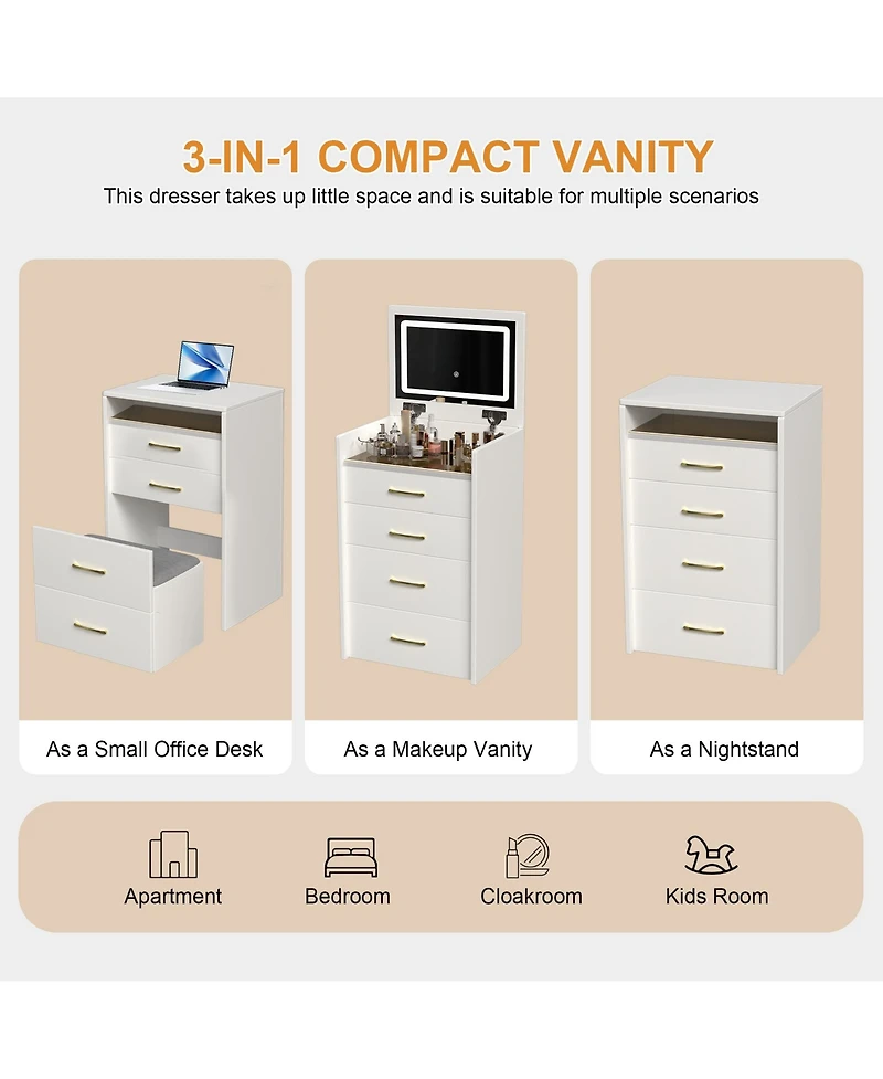 Rainsken 3 in 1 Vanity Desk
