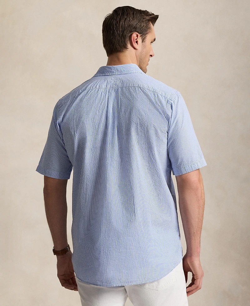 Polo Ralph Lauren Men's Big & Tall Striped Seersucker Shirt