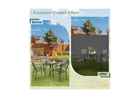 Aecojoy Retractable Side Awning, Double Side Awning, Waterproof Folding Outdoor Privacy Screen