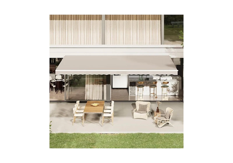 Aecojoy 16'x10' Manual Retractable Awning Sun Shade, Patio Canopy