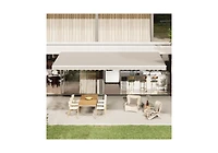 Aecojoy 16'x10' Manual Retractable Awning Sun Shade, Patio Canopy