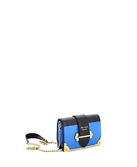 Pre-Owned Prada Small Cahier Chain Crossbody Bag City Calf and Saffiano