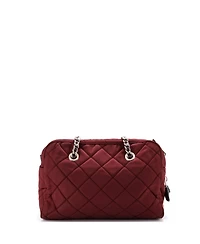 Pre-Owned Prada Medium Chain Shoulder Bag Quilted Tessuto