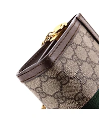 Pre-Owned Gucci Mini Ophidia Chain Shoulder Bag Gg Coated Canvas