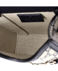 Pre-Owned Gucci Mini Horsebit 1955 Crossbody Bag Gg Coated Canvas with Leather