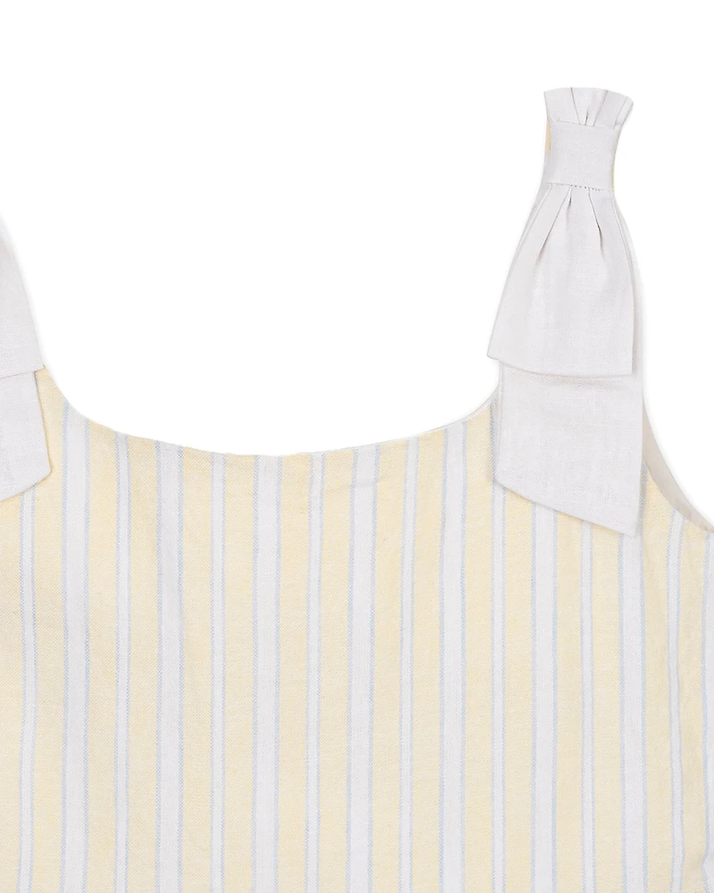 Hope & Henry Big Girls and Linen Bow Shoulder Dress