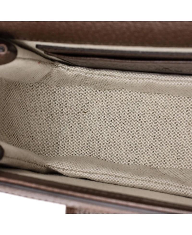 Pre-Owned Gucci Mini Bamboo 1947 Top Handle Bag Jumbo Gg Canvas