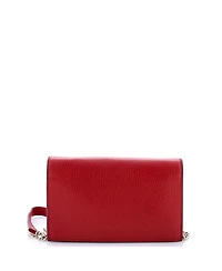 Pre-Owned Gucci Interlocking Wallet on Chain Leather