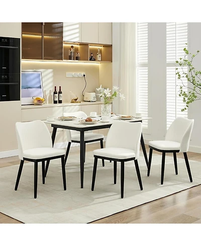 gaomon Dining Chairs Set of Dining Room Side Chairs,Chair for Dining with Padded Seat and Wood Legs,Modern Dining Chair for Restaurant