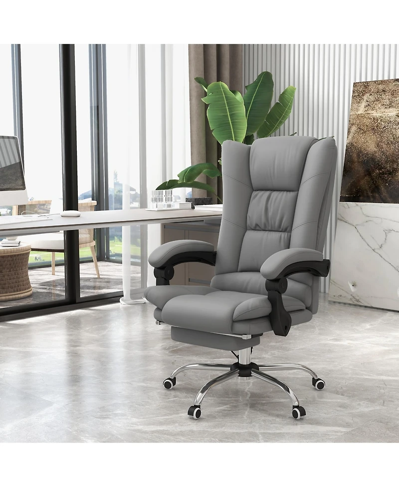 Boyel Living Vibration Massage Office Chair with Heat and Footrest