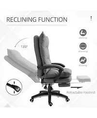 Boyel Living 360degree(s) Swivel Executive Home Office Chair with Adjustable Height and Retractable Footrest