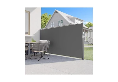 Aecojoy Retractable Side Awning, Double Side Awning, Waterproof Folding Outdoor Privacy