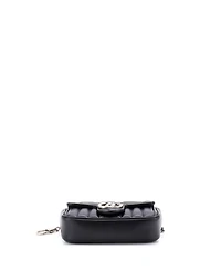 Pre-Owned Gucci Super Mini Gg Marmont Flap Bag Mixed Matelasse Leather