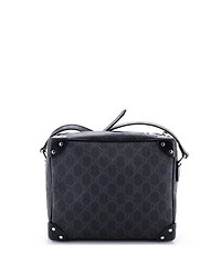 Pre-Owned Gucci Trunk Shoulder Bag Gg Coated Canvas with Studded Leather