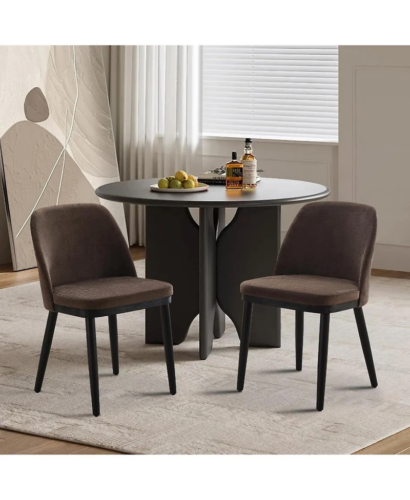 gaomon Upholstered Dining Chairs Set of 2,Modern Kitchen Chairs with Thick Cushions,Dining Room Chair with Wood Legs for Dining Room Kitchen