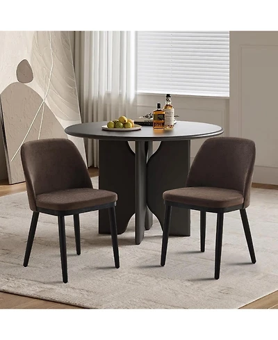 gaomon Upholstered Dining Chairs Set of 2,Modern Kitchen Chairs with Thick Cushions,Dining Room Chair with Wood Legs for Dining Room Kitchen