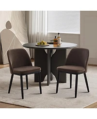 gaomon Upholstered Dining Chairs Set of 2,Modern Kitchen Chairs with Thick Cushions,Dining Room Chair with Wood Legs for Dining Room Kitchen